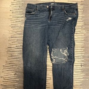 Old navy mid-rise ripped jeans